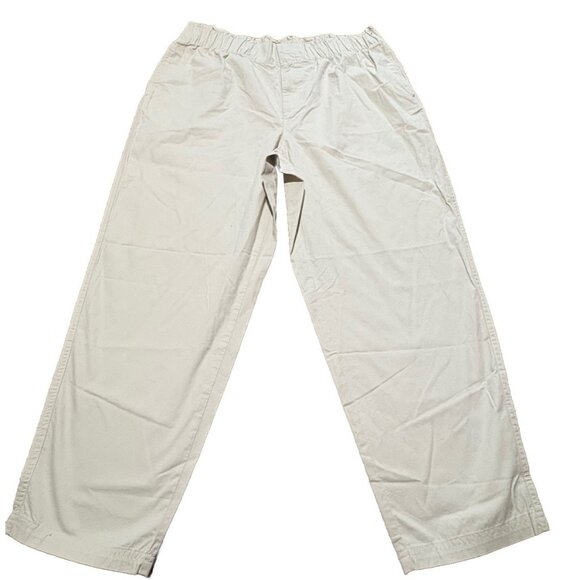 a new day Pants - A New Day Pants Womens XL Pumice Stone Beige Cropped Casual Elastic